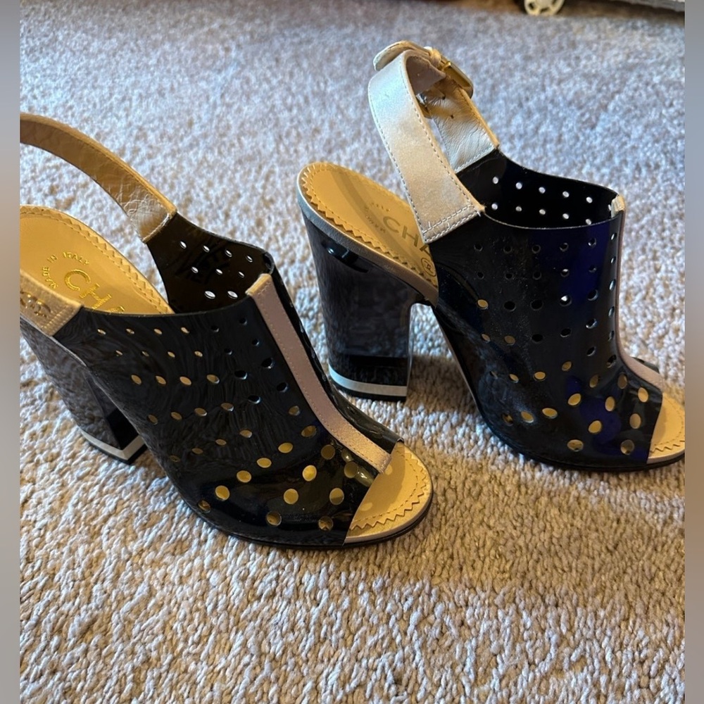 Chanel wedge/heel size 35.5 barely worn